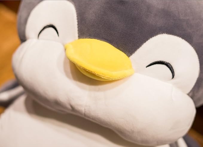 VSFNDB Stuffed Penguin Animal Plush Toy 12 Inch Gray Animal Stuffed Plushies Super Soft Cute Cuddly Pillow Cushion Stuff Dolls Birthday Gifts for Children Kids Boys Girls Room Decor Bedtime, 12Inches