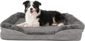 Orthopedic Dog Bed for Medium and Large Dogs Pet Bed with Sides Waterproof Dog Couch with Washable Removable Cover and Egg Crate Foam Pet Sleeping Mat with Anti-Slip Bottom