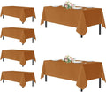 sancua Thanksgiving Tablecloths for 6 Foot Rectangle Tables, 6 Pack Light Brown - Washable Polyester Fabric Fall Table Cloth for Harvest Party, Birthday, Banquet Reception, 54x108 Inch Bronze