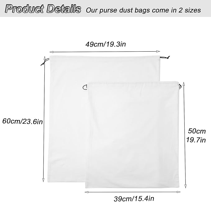 LAKE OF FIRE Dustproof Storage Bags with Drawstring Closure, 2-Piece Set – Multi-Purpose Protective Pouches for Handbags, Purses, Shoes, and Boots