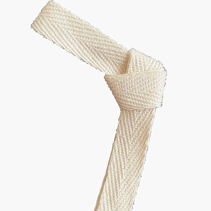 QIANF Twill Tape Ribbon 100% Cotton Natural Color 2" Wide 50 Yard Roll Herringbone Tape(2"-50Yard, Off-White)