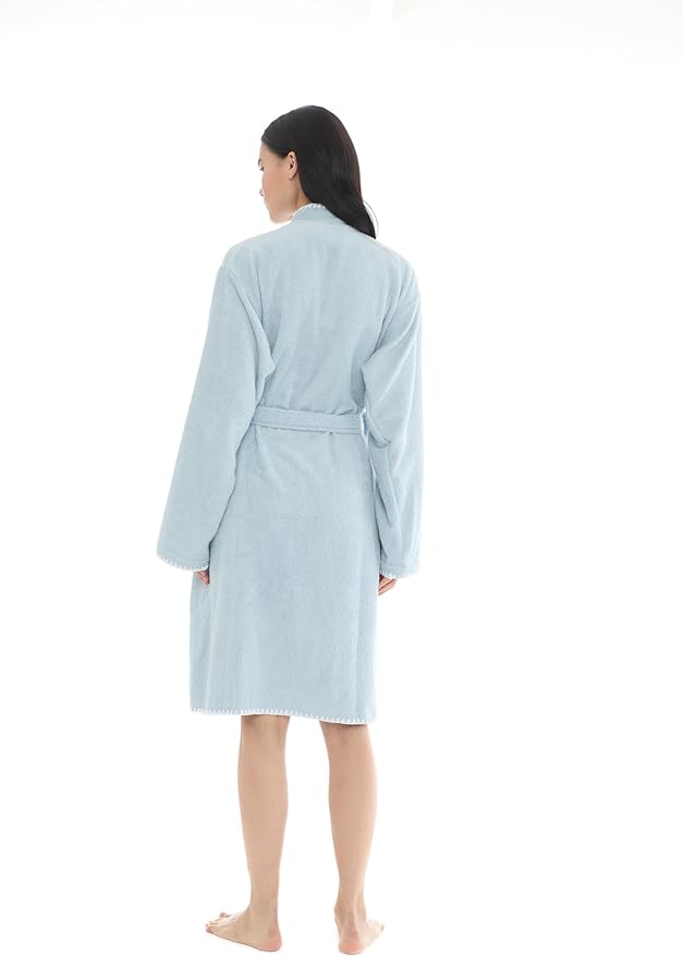 Seritaine Robes for Women, 100% Turkish Cotton Womens Robe, Luxury, Terry Cloth Long Spa Bathrobe