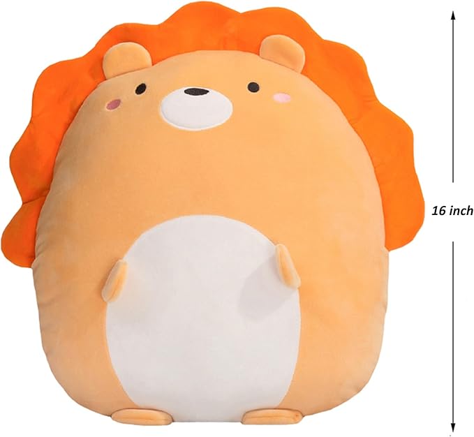 Zielind Lion Plush Pillow Soft Lion Stuffed Animal Plush Toy Plush Animal Hugging Pillow Gifts for Birthday, Valentine, Christmas, 16 inch