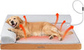 Heated Dog Bed Large Sized Dog, Heated Pet Bed for Large Dogs, Waterproof Couch Memory Foam Dog Sofa Bed with Pet Heating Pad - 35x27.95x6.3in