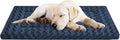 WITTOP Washable Dog Bed Plush Orthopedic Outdoor Crate Mat with Non-Slip Bottom,Luxe Soft Kennel Pad for Pets, Cozy Cage Cushion & Pet Sleeping Mattress Large Sized,Medium,Small Dogs,30 x 20 inch,Blue