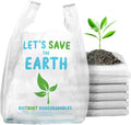 Biodegradable Thank You Bags | 1000 Count - Bulk | Extra Thick, Strong, Recyclable, & Reusable | 100% Biodegradable Shopping Bags, Grocery/Restaurant/Supermarket | 12" x 6.5" x 22" | Made in USA