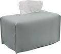 Livelab Tissue Box Cover, Modern Decorative PU Leather Rectangular Tissue Box Case Organizer Holder for Vanity Countertop, Night Stands, Livingroom, Office Desk & Car 9.5X5X5'' | Water Blue