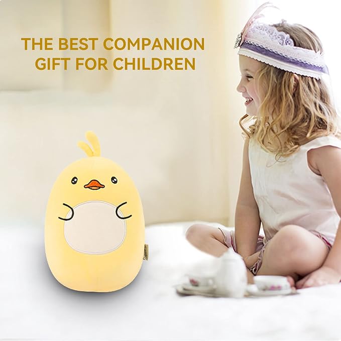 stocaggio Kids Travel Pillow - 2-in-1 Deformable Kids Neck Pillow for Traveling, Soft U-Shaped Pillow with Adorable Animal Design, Comfy Sleep and Play, Ideal for Airplanes and Cars - Yellow Duck