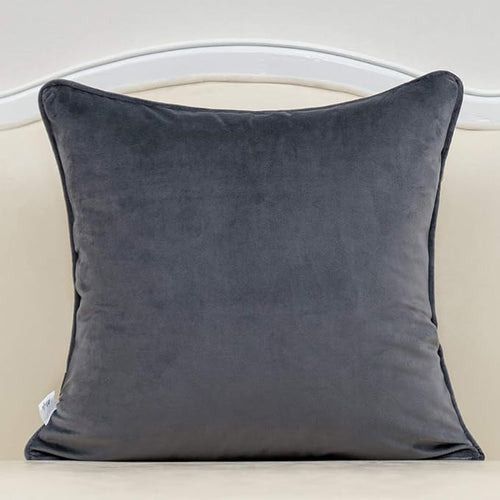 Alerfa 20 x 20 Inch Gray Silver Square Maple Leaf Pillow Embroidery Cut Velvet Cushion Case Luxury Modern Lumbar Throw Pillow Cover Decorative Pillow for Couch Sofa Living Room Bedroom Car