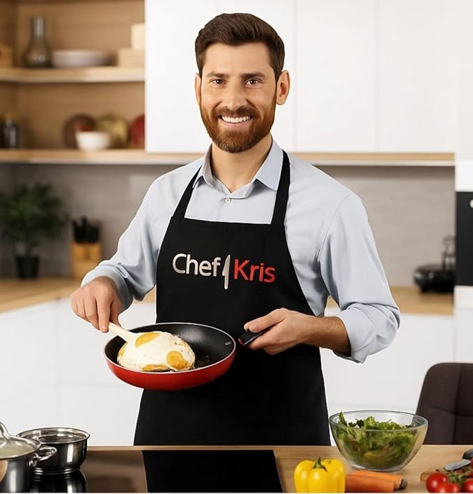 Custom Apron with Embroidered Name. Premium Quality Custom Aprons for Men and Women - Cooking, Baking, Grilling