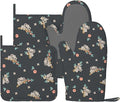 Cute Koala Oven Mitts and Pot Holders Set of 4 Silicone Heat Resistant Oven Mitten Potholders Non Slip Gloves Kitchen Decor for BBQ Cooking Grilling Baking