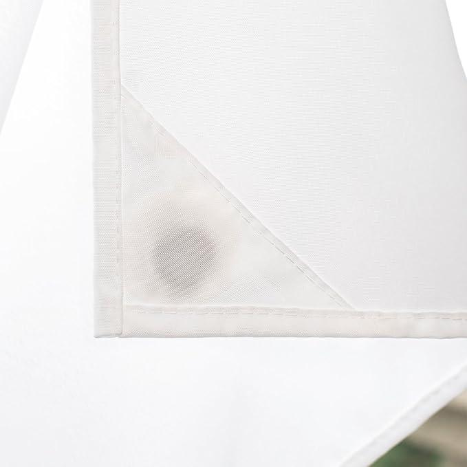 River Dream Heavyweight No Hooks Required Dotted Waffle Weave Shower Curtain with Snap in Liner - 71W x 74H,Hotel Grade,Spa Like Bath Curtain,Linen