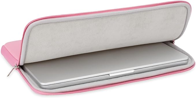 RAINYEAR 13 Inch Laptop Sleeve Case with Accessories Pouch, Compatible with 13.3" MacBook Air/Pro M1 M2 M3 M4 A3240 A3113 A2681 A2337 A1932 A2179 A2338 A1706 A1708 A2159 (Pink, Upgraded Version)