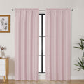 Lecloud Bessie Blush Pink Curtains 78 Inches Long 2 Pcs, Airy Home Decor Living Room Curtains for Bedroom Decor, Light Filtering Rod Pockets Rustic Drapes for Dining Room, Each 40" W x 78" L