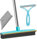 SOCCSO Carpet Rake for Pet Hair Removal (3 Pack),Dog Cat Fur Remover Rubber Broom,Carpet Rake - 60" Long Handle Lint Shaver Cleaner Tools,Scraper Brush for Carpet,Rug,Car Mat,Couch,Pet Bed,Furniture