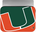 FOCO NCAA Official 15" Inch Colorblock Primary Logo Zipper Laptop Computer Sleeve Case Bag (Miami Hurricanes)
