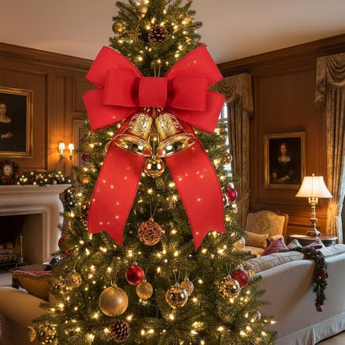 CT CRAFT LLC Burlap Fabric Wired Ribbon 2.5 Inch x 20 Yards Red for Christmas Home Wedding Decor Gift Wrapping Tree Topper Bow Wreath Bouquet DIY Crafts
