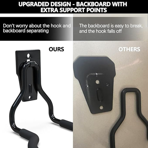 3-H Weed Eater Hanger 2 Pack,2 Large Garage Wall Hooks,1 Extension Strap,Utility Weedeater Rack,Tool Hangers for Organizing and Hanging Weed Wacker,Leaf Blower,String Trimmer,Power Tool in Garden