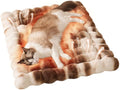 SOMAHE Cat Bed Ultra Soft Plush Machine Washable Pet Mat with Non-Slip Rubber Bottom for Indoor Cats & Dogs Faux Fur Cushion Pad for Floor Couch Carrier for Kittens & Puppies 23 x 15 Inch Medium Brown
