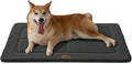 MASSFU Reversible Dog Crate Pad Bed for Medium Dogs,Washable & Non-Slip Kennel Pet Mat, High Density Foam and Soft Fleece Cat Bed for Indoor & Outdoor Use, 35" x 23", Dark Gray