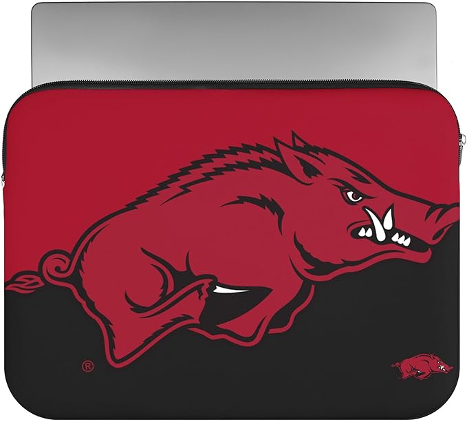 FOCO NCAA Official 15" Inch Colorblock Primary Logo Zipper Laptop Computer Sleeve Case Bag (Indiana Hoosiers)