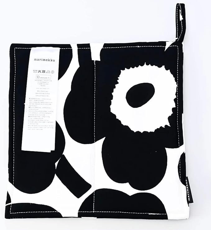 Marimekko 071693 190 Pieni UNIKKO Pot Holder, Black and White