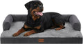 Casa Paw Orthopedic Dog Beds for Extra Large Dogs, Waterproof Egg Crate Foam XL Dog Bed with Sides 48x30Inch, Big Dogs Couch Beds with Removable Washable Cover and Nonskid Bottom, Dark Grey