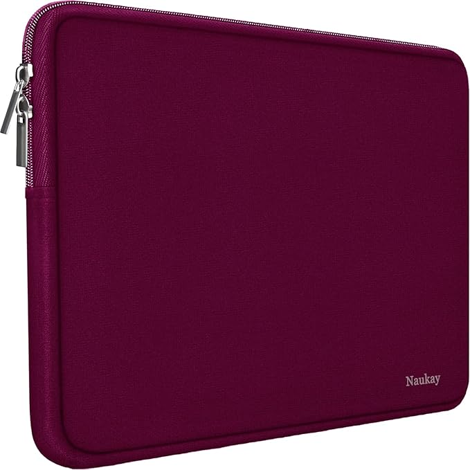 Laptop Sleeve,13-13.3 Inch Resistant Neoprene Laptop Sleeve/Notebook Computer Pocket Case/Tablet Briefcase Carrying Bag Compatible with MacBook Pro,MacBook Air,Notebook Computer-(Wine Red)