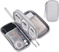 DDgro Travel Essentials for Men Women, Electronics Organizer Pouch Bag for Tech Accessories/Charger & Cords/Cables (Small, Light Gray)