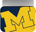 FOCO NCAA Official 15" Inch Colorblock Primary Logo Zipper Laptop Computer Sleeve Case Bag (Michigan Wolverines)