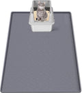 Bartuke Cat Litter Mat, Extra Large 34" x 22" Silicone Mat Litter Trapping Mat for Scatter Control, Soft on Kitty Paws, Easy to Clean (Dark Grey)