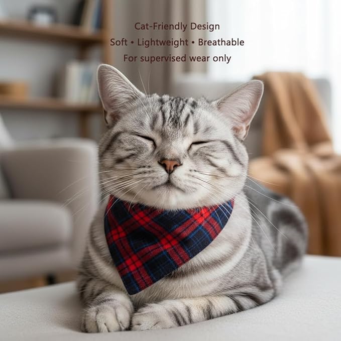 Small Dog Bandana,Soft Cotton Pet Triangle Scarf for Small Dogs & Cats,Lightweight Tie-On,Pet Photo Prop,Cute Holiday Dog Bandana 2 Pack (Burgundy)