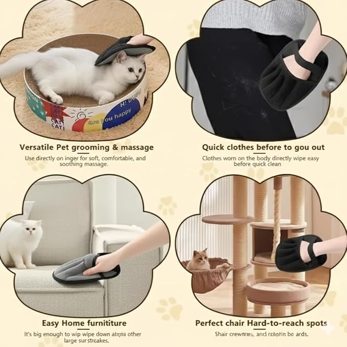 Magic Pet Hair Removal Brush – Upgraded Pet Hair Remover Glove for Dogs & Cats, Efficient Grooming Glove Brush for Furniture, Sofa, Couch & Clothing, Reusable Pet Hair Removal Tool – 1PCS