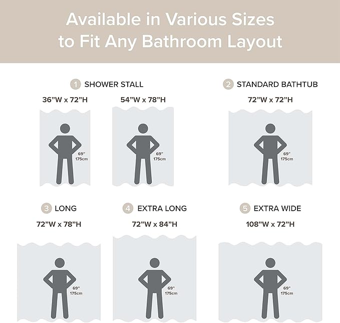 Madison Park Shower Curtain Waffle Weave, Vibrant Dyed, Waffle Shower Curtain 3M Scotchgard Moisture Management, Farmhouse Wide Shower Curtains for Bathroom, Extra Width: 108"x72" Beige