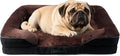 Orthopedic Egg-Shaped Sponge Dog Bed Medium Size Dog with Sides, Removable Cover and Non-Slip Bottom (Brown, 28 * 23 * 6)
