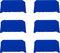 BRILLMAX 6 Pack Royal Blue Tablecloths for 6 Foot Rectangle Tables 90 x 132 Inch - 6ft Rectangular Bulk Linen Polyester Fabric Washable Cloth Cover for Wedding Reception Banquet Birthday Party