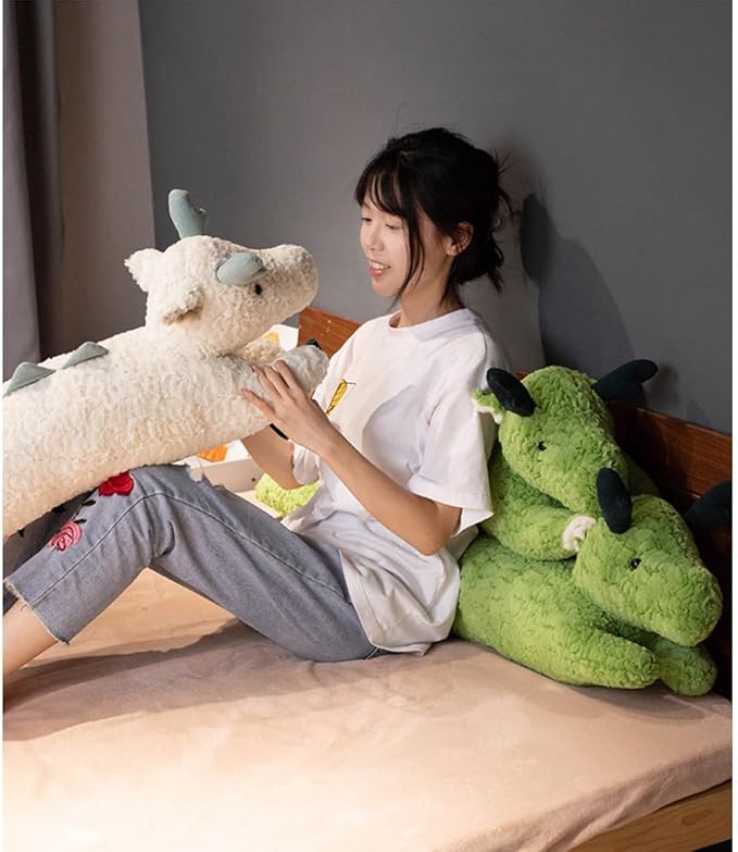 FEEZUSH Dragon Plush Pillow - 35 Inch Dragon Stuffed Animal - Birthday, Christmas, Valentine's Day Gift for Kids Boys Girls (Green)