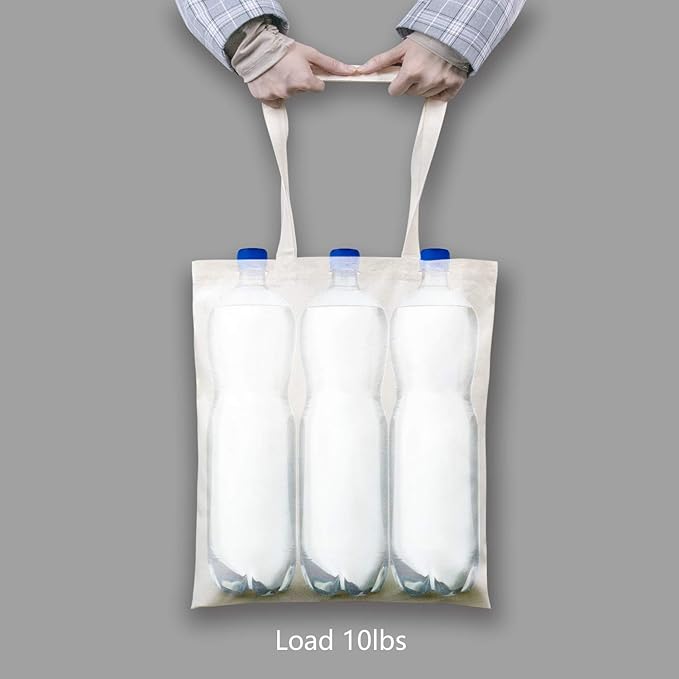 TOPDesign 6 | 12 | 24 | 48 | 192 Pack Economical Cotton Tote Bags, Lightweight Medium Reusable Grocery Shopping Cloth Bags, Suitable for DIY, Advertising, Promotion, Gift, Activity (6-Pack)