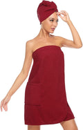 Orrpally Women Shower Wrap Robe Bath Wrap Towel Spa Body Wrap Adjustable Closure Bathrobe
