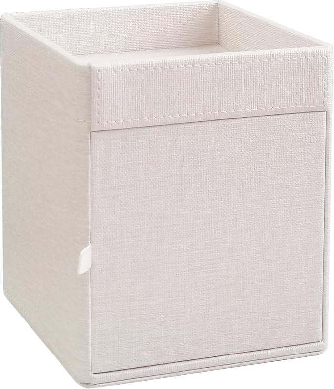 XNONE Tissue Box Cover with Storage Tray Square Tissue Box Holder PU Leather Facial Tissues Organizer Tray for Bathroom Vanity Bedroom Office Car,Stylish Napkin Caddy Decorative Organizer,Beige