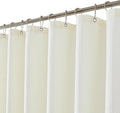 meioro Ivory Shower Curtain, Waffle Weave 256GSM Heavy Duty Textured Fabric Shower Curtains for Bathroom Hotel Spa, Luxury Weighted Polyester Cloth Bath Curtain Set with 12 Hooks, 72Wx72H