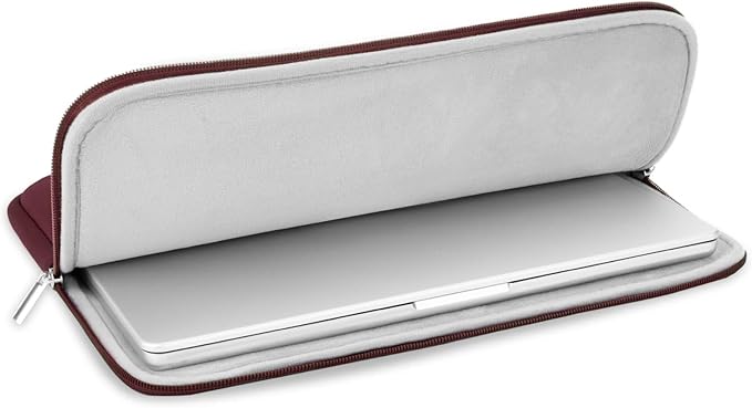 RAINYEAR 16 Inch Laptop Sleeve Protective Soft Case with Accessories Pouch, Specially Compatible with 16" MacBook Pro M1 M2 M3 M4 Pro/Max A2141 A2485 A2780 A2991 A3403 A3186 (Red, Upgraded Version)