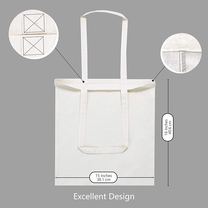 TOPDesign 240-Pack Custom Cotton Tote Bags with Logo, Bulk Personalized Cloth Bags, Suitable for DIY, Advertising, Promotion, Gift, Activity