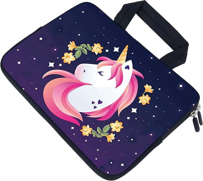 AMARY Chromebook Case 11.6" 12" inch Laptop Handle Bag Neoprene Notebook Carrying Pouch Ultrabook Case Tablet Cover Fit Apple MacBook Air HP DELL Lenovo Asus Samsung (Unicorn)