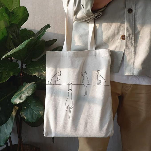 Andes Heavy Duty Flat-Bottom Canvas Tote Bag with Side Pockets - Aesthetic Handmade from 12oz 100% Cotton, Reusable & Durable