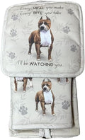 Pit Bull 3-Piece Kitchen Set - Oven Mitt, Pot Holder & Kitchen Towel Set, Heat Resistant up to 420 F, Soft Quilted Cotton for Cooking, Baking, BBQ, Pet Lover Gifts (Pit Bull)