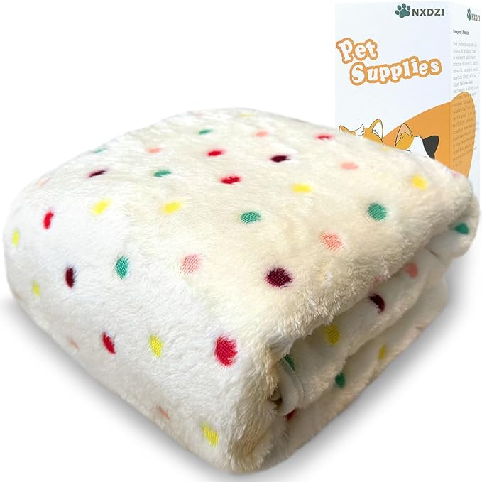 Dog Blankets for Large Dogs, 1 Pc Dog Blanket Washable, Soft Fluffy Flannel Pet Blanket Mat Cover for Bed Couch, Cute Print Puppy Blanket 60" x 50"