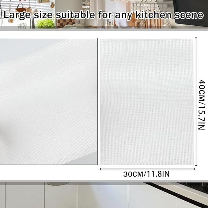 GLOYY Disposable Dish Cloth and Cleaning Handi Wipes, 100ct, Multi-Use Rags for Kitchen, Bathroom and Windows, White