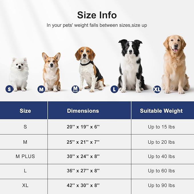 FURTIME Washable Dog Bed Extra Large Sized Dogs, Washable Comfy Fluffy XL Dog Bed, Removable Zipper Cover Machine Wash, Soft Sleeping Bed Durable Pet Cuddler with Anti-Slip Bottom, 42"x30"x8", Beige