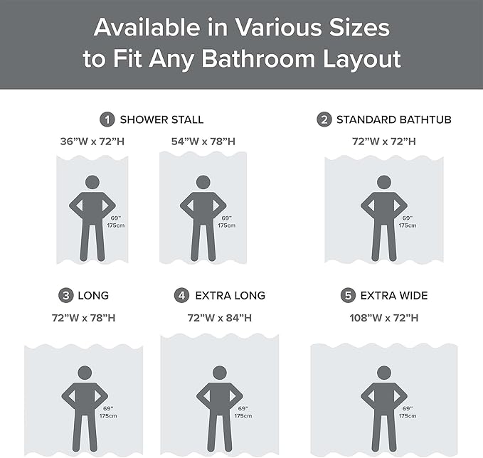 Madison Park Shower Curtain Waffle Weave, Cationic Dyed, Waffle Shower Curtain 3M Scotchgard Moisture Management, Farmhouse Shower Curtains for Bathroom, Standard: 72x72 Charcoal